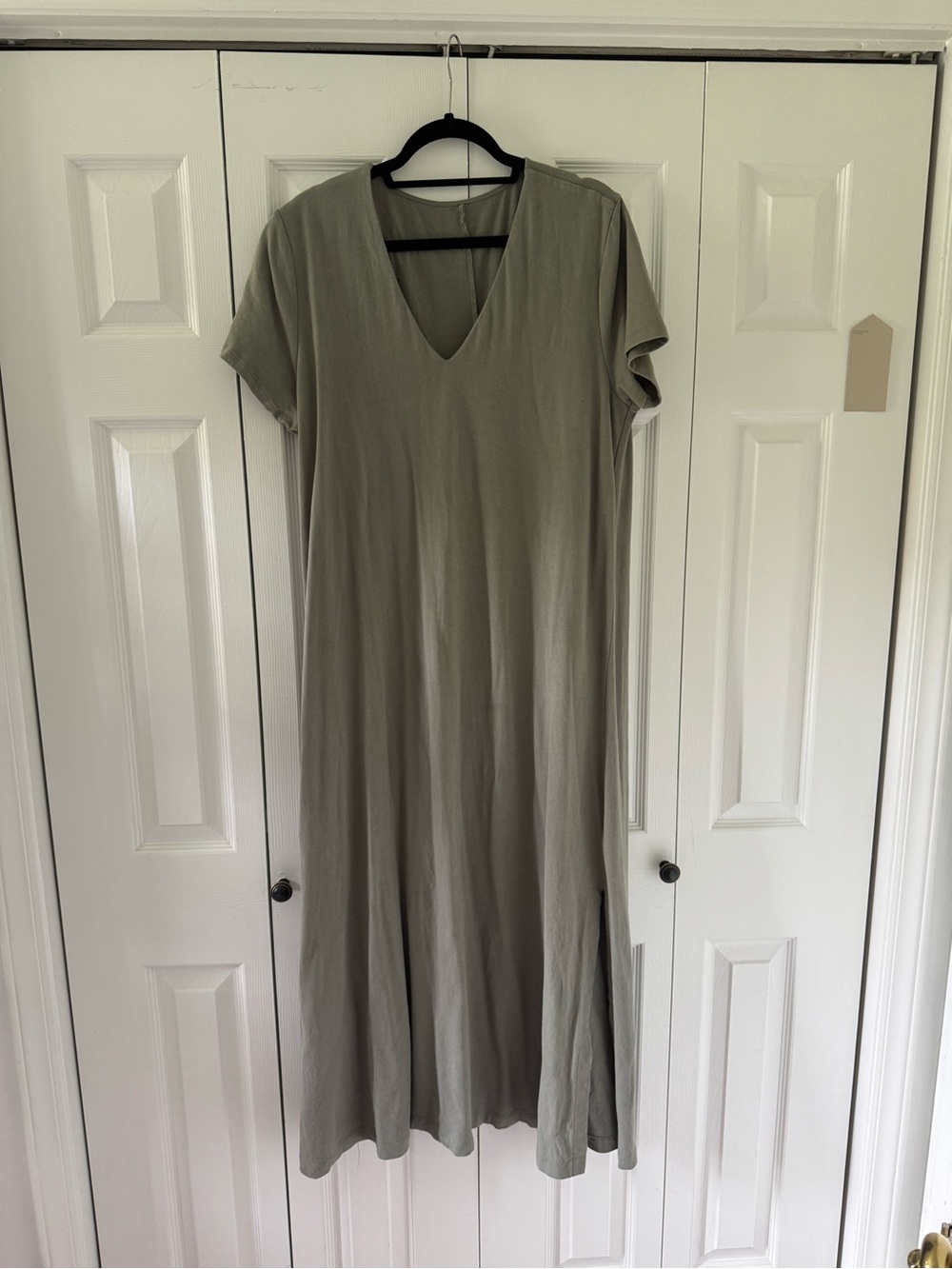 Classic V-Neck Sage Green Women’s Dress